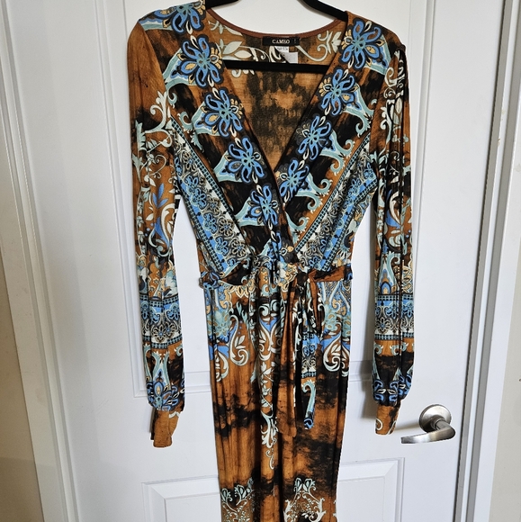 Mermaid Longsleeve Boho Dress SZ L - Picture 2 of 7